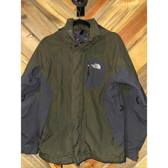 The North Face Jacket Mens Small Green Hyvent Full Zip Removable Hood Hiking - Picture 1 of 6